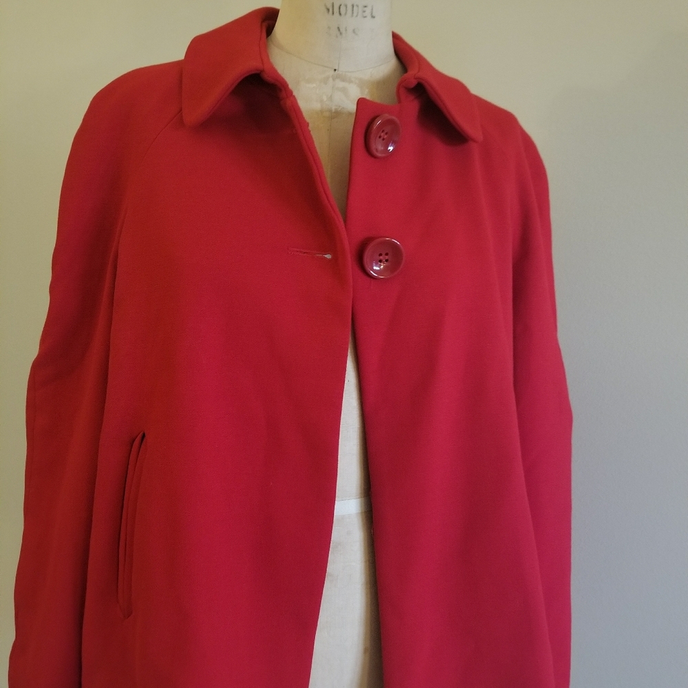 🎉☄💖Host pick💖☄🎉NWT NEW ZARA Red jacket with statement 2 Big buttons - Picture 11 of 13